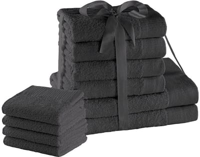 Dailygoods- Handdoekenset 100% katoen - 4 Gastendoekjes 30 x 50 cm - 4 Handdoeken 50 x 100 cm - 2 Douchehanddoeken 70 x 140 cm - Absorberend - Duurzaam design - Badtextiel