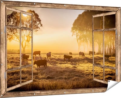 Gards Tuinposter Leeuw in Pak - Leeuwenkop - 90x60 cm - Tuindoek - Tuindecoratie - Wanddecoratie buiten - Tuinschilderij