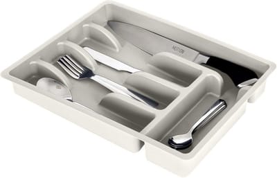 Bestekbak Asgrijs 36x25,5 cm - Bestekhouder - Bestekcassette - Besteklade