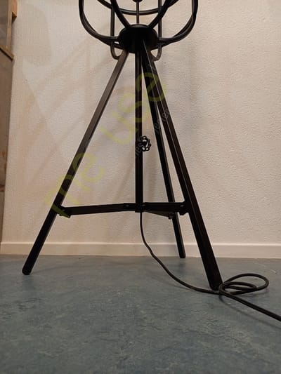 Vloerlamp Lize - Metaal - Industrieel - Zwart - 1 x E27 fitting - Zonder lichtbron