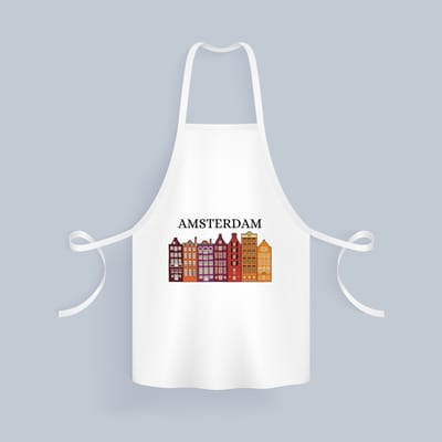 Akyol - amsterdam Keukenschort - Amsterdam - amsterdammers - de echte amsterdam liefhebbers - rijtjeshuizen - 82 bij 71 cm
