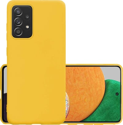 Hoesje - Geschikt voor Samsung Galaxy A52s 5G - Sterk & Shockproof - Hoes Cover - Siliconen Case - Geel