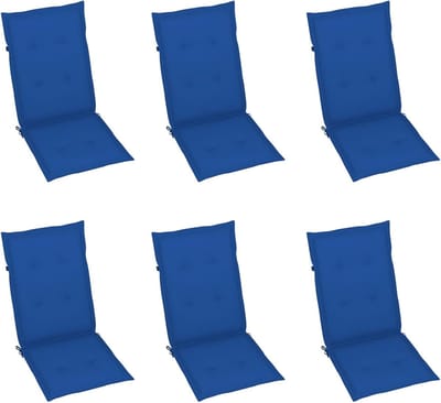 Tuinstoelkussens Set - Buitenkussens Rugleuning - Comfortabel Zitten Buiten - Waterafstotend Polyester - 120x50x4 cm - Koningsblauw
