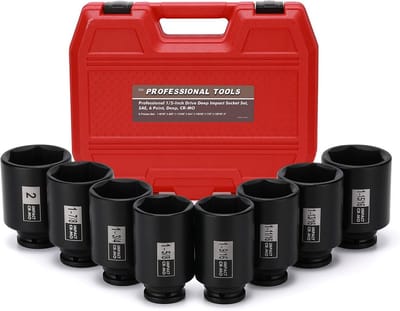 Set Momentsleutel Koppeling Doppenset 1/2" Zeskant Chroom-Molybdeen SAE