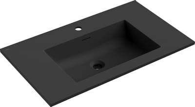 Mexen Otis wastafel ingebouwd in aanrechtblad 81 x 46,5 cm, zwart mat - 25188071