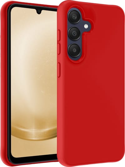 Hoesje - Geschikt voor Samsung Galaxy A25 - Sterk & Shockproof - Hoes Cover - Siliconen Case - Telefoonhoesjes - Rood