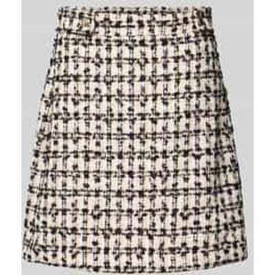 Knie-lange rok met labeldetail model 'Scara'