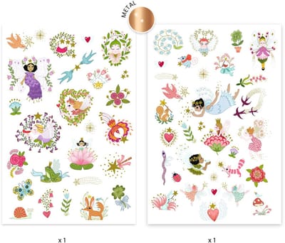 Djeco tattoos feeën vriendjes - tijdelijke kindertatoeages FSC MIX.