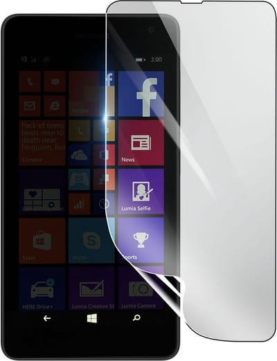 3mk, Geschikt voor Microsoft Lumia 535, Schokbestendige Hydrogel Screenprotector, Transparant