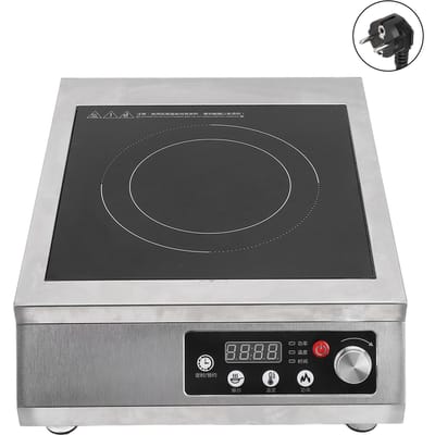 Plaque de cuisson à induction portable 3 500 W avec panneau de commande d'angle EU