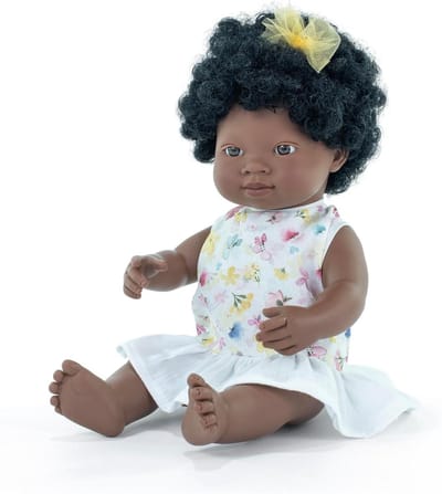 Meisjespop - Vriendschapspop Diversiteit - Leren Spelen - Vanillegeur Anatomisch - 38 cm - Meerkleurig