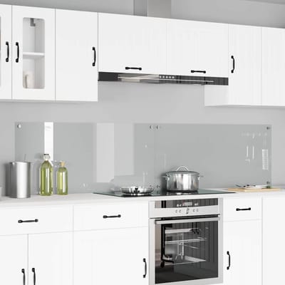 vidaXL - Keukenachterwand - 2 - st - Doorzichtig - 110 - x - 50 - cm - gehard - glas