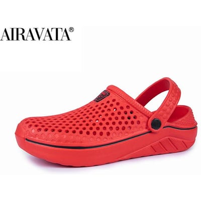 Heren Dames Slippers Outdoor Sandalen Huis Tuin Comfortabele klompen Strandschoenen Waterschoenen 39 rood