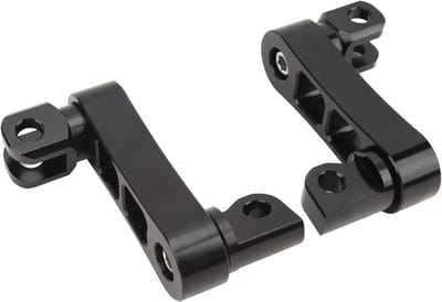Verstelbare Voetsteunhouder - Motor Treeplank Verlenging - Comfortabel Motorrijden - Verstelbare Hoogte - 2 1/4 Inch Breder - Zwart