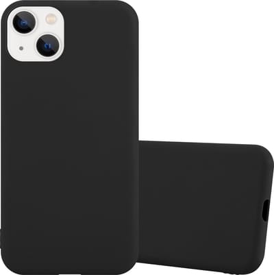 Cadorabo Hoesje geschikt voor Apple iPhone 14 in CANDY ZWART - Beschermhoes gemaakt van flexibel TPU silicone Case Cover