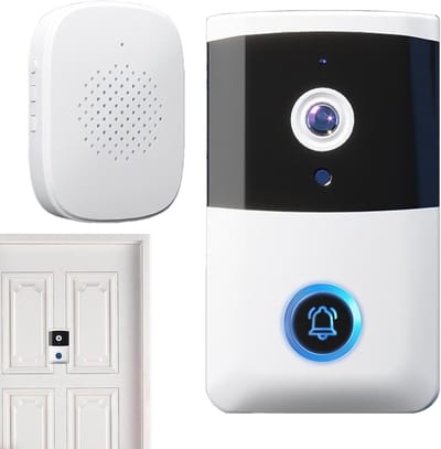 Slimme Deurbel Camera - Videodeurbel Draadloos - Huisbeveiliging - Bewegingsdetectie Meldingen - 150 Dagen Standby - Multicolor