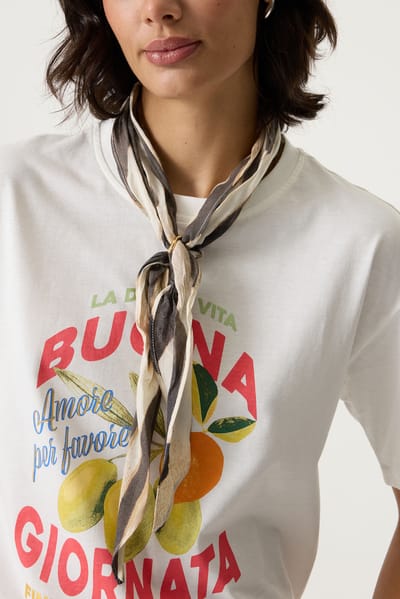 GARCIA Dames Print Sjaal Wit