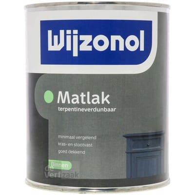 Wijzonol Matlak Op Terpentinebasis 0,5 Liter 100% Wit