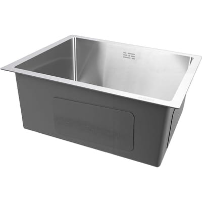 Enkele Spoelbak Keuken 20 Inch Onderbouw Bovenbouw Roestvrij Staal RV Keuken Spoelbak voor Huiskeuken Food Truck white