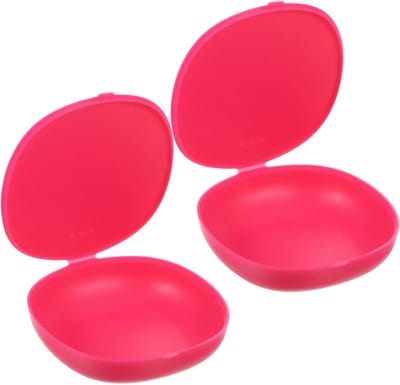 Opbergdoosjes Menstruatiecup - Houders Cups - Hygiënisch Opbergen - Hittebestendig Siliconen - 2 Stuks 8.5cm - Roze