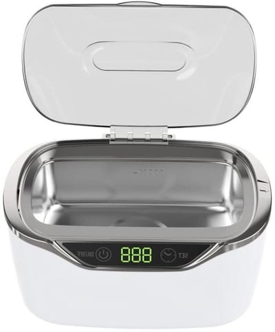 Ultrasoon Reiniger - Sieraden Badje - Huishoudelijk Gebruik - Snelle Reiniging - 600 ml Capaciteit - Wit
