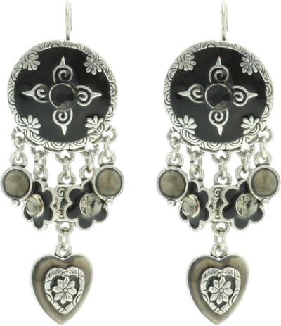 Behave - Oorhangers met bloem en hart - Boho romantische look