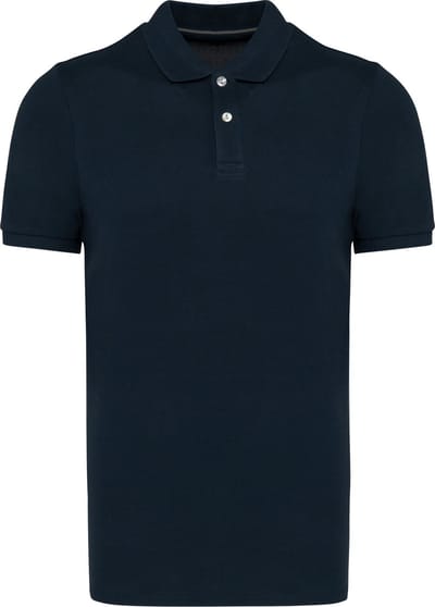 Herenpolo Supima® korte mouwen Donkerblauw - L