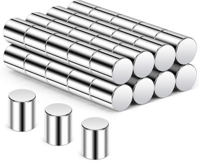 Sterke Neodymium Magneten 8 x 10 mm - 40 Stuks - Ideaal voor Koelkast, Magneetbord en Kantoor