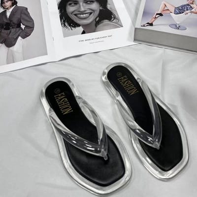 Pvc Transparante Slippers Schoenen Vrouwen Slippers Flats Zomer Sandalen Mode Strand Jurk Casual Vrouwelijke 40