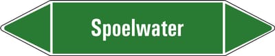 Spoelwater leidingmarkering op vel 126 x 26 mm - 5 per vel