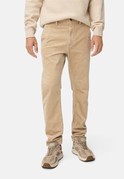 camel active Regular fit chino broek van corduroy - Maat menswear-33/30 - Beige