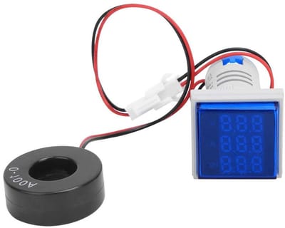 Stroommeter - Spanningsmeter Frequentiemeter - Elektrische Systemen Controleren - 3 Cijfer LED Display - 60-500V - Zwart