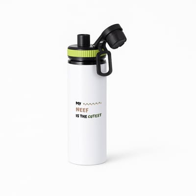 Hacebo® - my neef is the cutest waterfles met draaidop groen - Neef - schattige neef - verjaardagscadeau - verjaardag - cadeau - cadeautje voor neef - neef artikelen - kado - geschenk - gift - water fles - 850ML