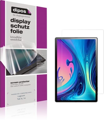 dipos – 2x Beschermfolie geschikt voor Logicom Tab XL 14 | Krasbestendige & heldere Screenprotector Ultra-Thin