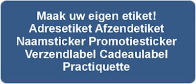 Verzendetiket - donker blauw - 250 stuks - 21x48mm - rechthoek - gepersonaliseerd - met eigen tekst