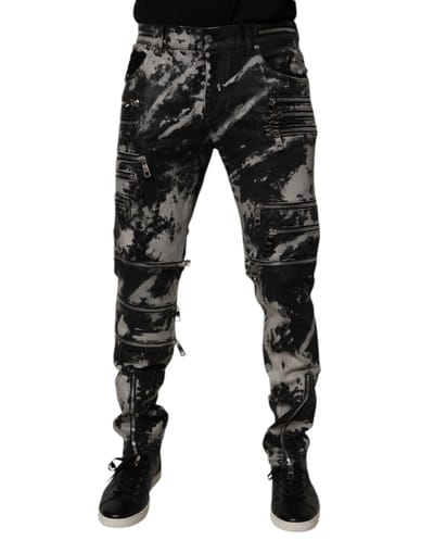 Zip Detail Slim Fit Jeans