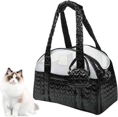 Huisdier Draagtas - Reistas Honden - Veilig Vervoer - Ademend Gaas - Tot 6kg - Zwart