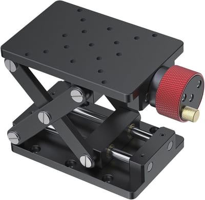 Handmatig Liftplatform - Schaarheffer - Laboratorium Onderzoek - Precisie Schroefaandrijving - 55 mm Hefhoogte - Zilver