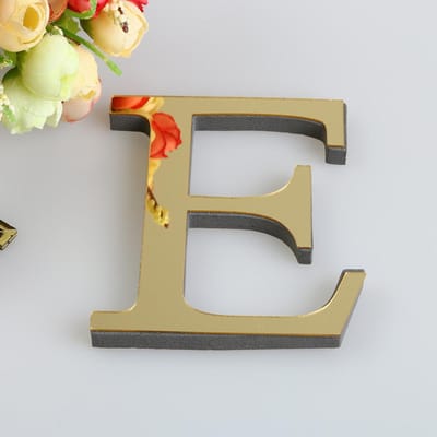 26 Letters Goud Muurstickers Decoratie DIY Acryl Stickers 3d Home Kunst Muursticker Voor Bedrijf Binnen Badkamer Accessoires