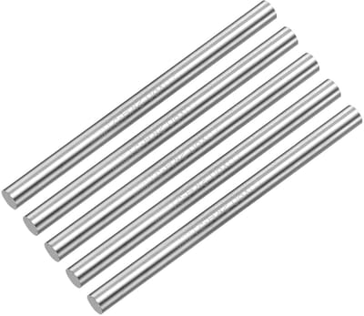 Stalen ronde staaf van 5 mm diameter en 80 mm lengte voor doe-het-zelf projecten, 5 stuks, geschikt voor boren en draaien