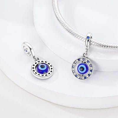 Dernier pendentif authentique en cuivre breloque Convient pour bracelet authentique Style Galaxie Ouvrable Lumineux Pour femmes Décorations breloques Bijoux white
