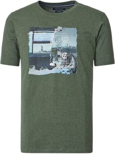 Casa Moda T-shirt Met Print 954383900-314 Groen - 3XL