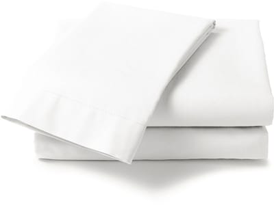 Heckettlane Laken Elementi - Onderlaken 160x290 cm - Bedlaken van 100% Katoen-Satijn - Wit