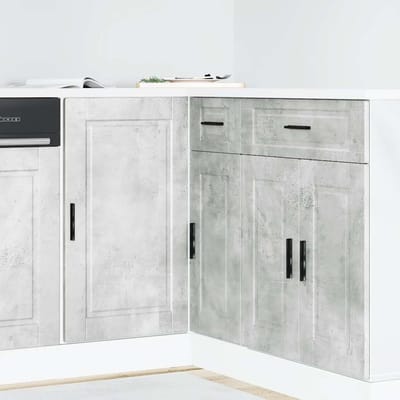 vidaXL - Onderkast - Porto - bewerkt - hout - betongrijs