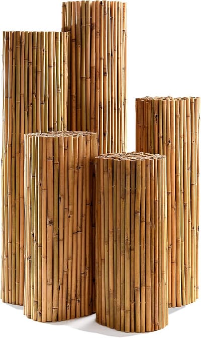 Bamboe hek - Rolhek bamboe - Tuin afschermen - Hoge inkijddichtheid - 180 x 300 cm - Bruin