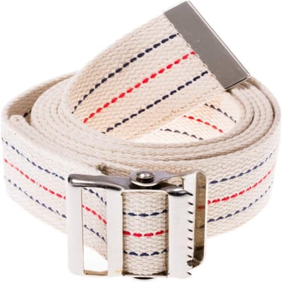 Oneay Transfer- en loophulpriem (met metalen gesp) – Een hulpmiddel voor transfers, lopen en staan, ontworpen voor beginners, 5 cm breed (beige gestreept, 137 cm lang).