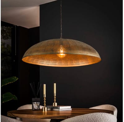 Hanglamp Ø90cm Cosmic Brons Antiek - Sfeer Verlichting - Eetkamer - Woonkamer of Slaaplamer - Bronzen Finish - Hang Lamp - Hoogte Verstelbaar tot 150 cm