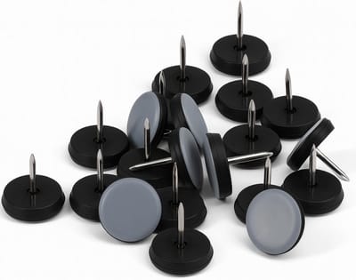 Set van 24 ronde zelfklevende meubelpads van PTFE Teflon voor moeiteloos verplaatsen op gladde vloeren en tapijt - diameter 22 mm, ideaal voor bescherming en gebruiksgemak