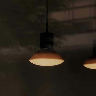 Grupa Onda hanglamp, bruin, Ø 17 cm, glas, GU10