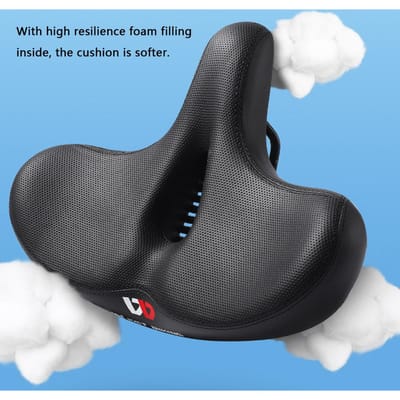 WEST BIKING Fietszadel Breed Comfortabel Fietszadel Schokabsorberend Fietszadelkussen voor Mountainbike Racefiets Mannen zwart